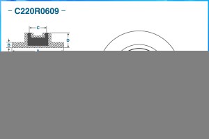 Тормозной диск задний C220R0609 C220R0609 CWORKS
