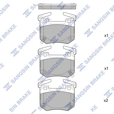 Колодки задние KIA STINGER (BREMBO) 17- SP1875 SP1875 SANGSIN