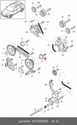 N10285505 VAG, БОЛТ, ЦИЛИНДР.ГОЛОВКА С ВНУТР. ШЕСТИГРАННИКОМ ГЕРМАНИЯ N10285505 VAG