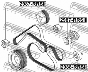Ролик натяжной RANGE ROVER SPORT 2005-2009 2987-RRSII 2987-RRSII FEBEST
