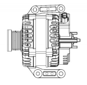 Генератор для а/м Geely Atlas (18-) 1.8T 130A (LG 2714) LG 2714 START VOLT