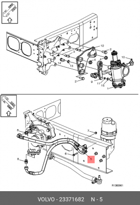 Шланг ГУР 23371682 VOLVO