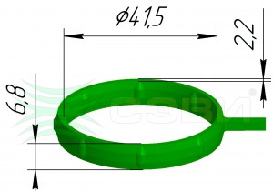 Уплотнитель ресивера дв. 21127 для а/м ВАЗ 1118/2170, 2190, 2192, 2194 (Е-Газ) " 5415-8638 SEVI