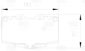 Колодки торм. Subaru Impreza WRX (00-)/Nissan Skyline (93-) диск. перед. (PF 220 PF 2202 TRIALLI