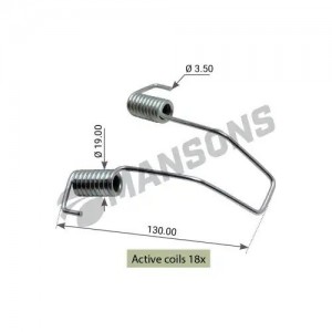 Пружина BPW полуприцепа колодок стяжная (100x18.5x3.5) MANSONS 300.151 MANSONS