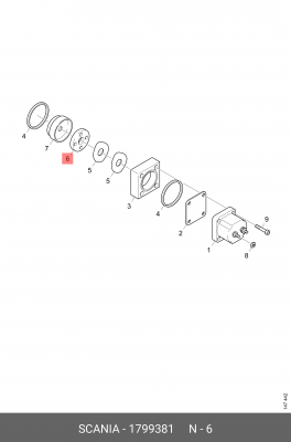 Тарелка  клапана топливного Scania 1799381 SCANIA