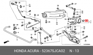САЙЛЕНТ БЛОК / BUSH,KNUCKLE RR 52367SJCA02 HONDA