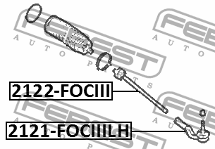 Тяга рулевая FORD FOCUS III CB8 2011-2014 2122-FOCIII 2122-FOCIII FEBEST