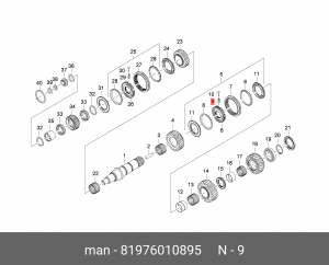 Прижимная пружина 81976010895 MAN