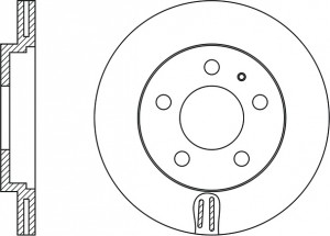 Диск тормозной VW Fox (03-),Polo (01-09) SKODA Fabia (01-07) передний (1шт.) NIB RN1169 NIBK