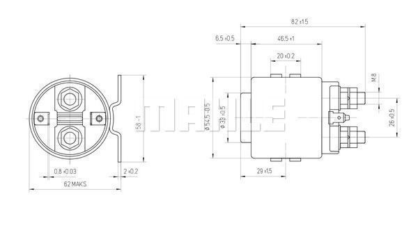 Стартер 24V 5.5kW MS 757 MAHLE KNECHT