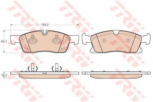 GDB1955 колодки дисковые передние!\ MB W166/X166 ML250/GL350 2.5CDI/3.5CDI 11> GDB1955 TRW