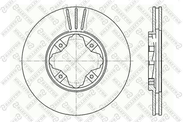 диск тормозной передний!\ Honda Accord, Rover 600 1.8-2.2 90> 6020-9940V-SX STELLOX