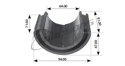 Полувтулка стабилизатора O60 95x80 mm Iveco, DAF 200024 MANSONS