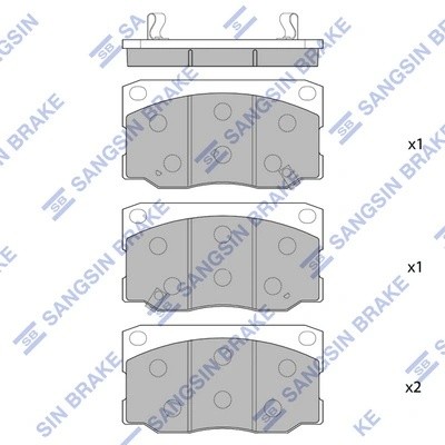 Колодки передние HYUNDAI H65/72 SP1080 SP1080 SANGSIN