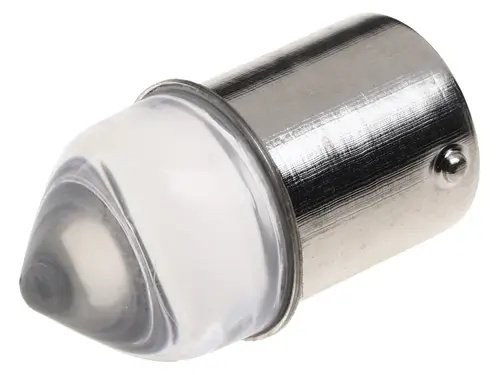 Лампа светодиодная 12V R5W BA15s конус прозрачная линза LED 9 SMD 3030 White MIS MIS132159 MISTAR