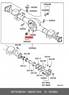 Кольцо уплотнительное MITSUBISHI OE MB001294 MITSUBISHI
