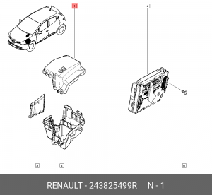 Крышка блока предохранителей ЛАДА X-Ray RENAULT Logan (14-),Duster (12-),Sandero 243825499R RENAULT