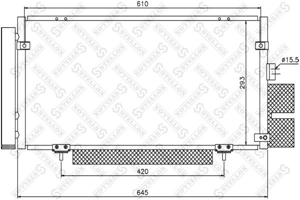 радиатор конд.\ Nissan X-Trail 2.0/2.5 01> 10-45193-SX STELLOX