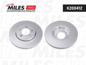 Диск тормозной (серия PRO с антикоррозионным покрытием) AUDI A2/A3/VW GOLF IV/V/ K200412 MILES