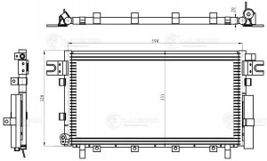 Радиатор кондиц. для а/м Great Wall Hover H5 10- 2.4i крепл. трубки с торца LRAC LRAC3004 LUZAR