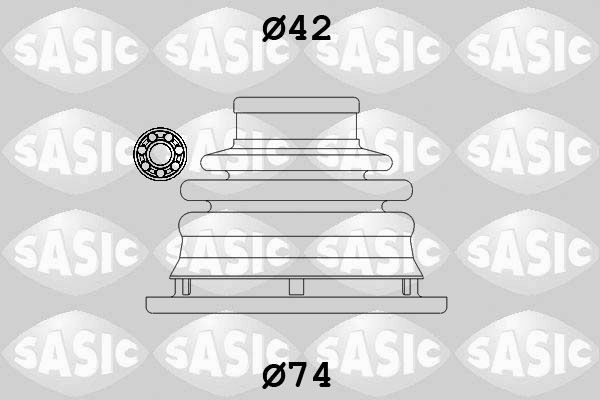 к-кт пыльника ШРУСа внутреннего левого!\ Renault Trafic all 01> 4003470 SASIC