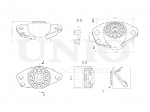 Опора амортизатора задняя RMP-13005 UNIO