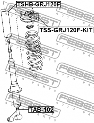 Втулка задн амортизатора TOYOTA LAND CRUISER PRADO 120 02-09 TAB-102 TAB-102 FEBEST
