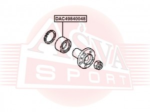 ПОДШИПНИК СТУПИЧНЫЙ ПЕРЕДНИЙ DAC49840048 DAC49840048 ASVA