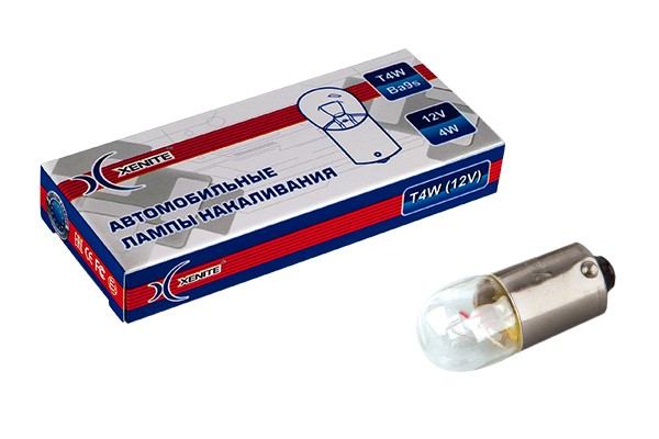 Лампа 12V T4W BA9s 3200K Standard XENITE 1007061 XENITE
