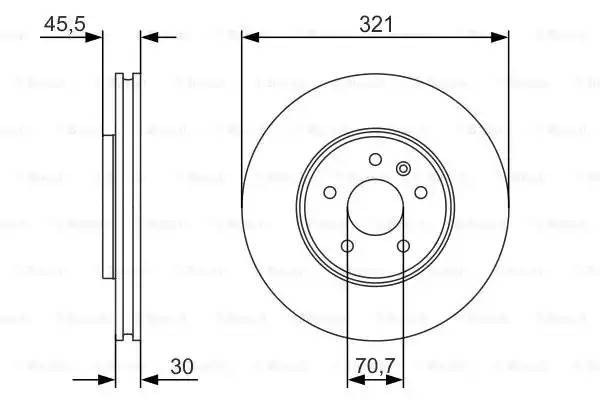 OPEL ASTRA J (2010>) 321мм (17") 0 986 479 667 BOSCH