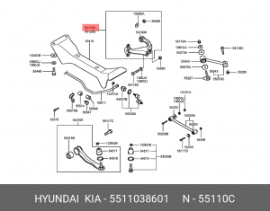Рычаг подвески HYUNDAI Sonata 5 KIA Magentis задней верхний левый OE 55110-38601 HYUNDAI KIA
