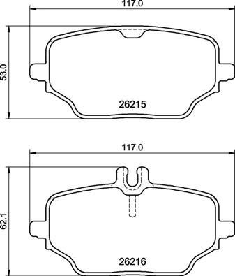 Колодки тормозные комплект P50162 P50162 BREMBO