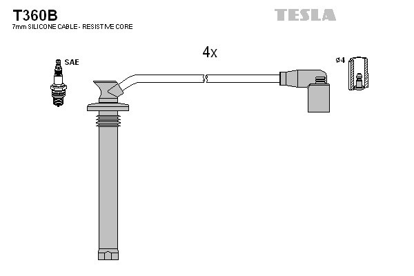 к-кт проводов!\ Chery Oiyun/Forza/Veri 1.5 08> T360B TESLA