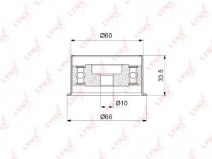 Ролик ГРМ HYUNDAI Sonata (98-01) натяжителя LYNX PB-1210 LYNXAUTO