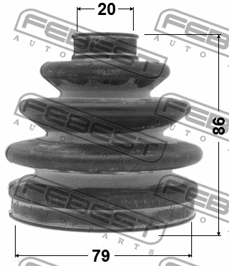Пыльник ШРУСа наружного Chery Amulet (А11) 0217-051 FEBEST