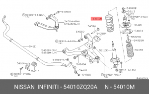 ПРУЖИНА ПОДВЕСКИ - 54010ZQ20A 54010-ZQ20A NISSAN