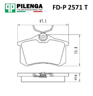Колодки тормозные диск.задние усиленные BORA, GOLF 3, 4, POLO FD-P2571T FDP2571T PILENGA