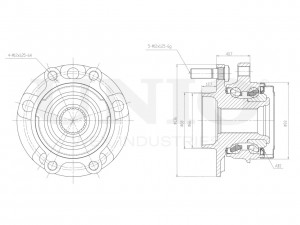 Ступица передняя (с ABS) HUB-20026 UNIO