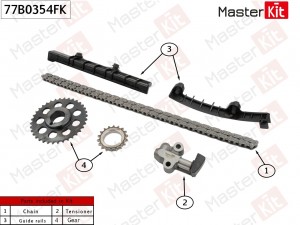 Комплект цепи ГРМ TOYOTA 22R 77B0354FK 77B0354FK MASTER KIT