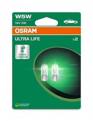 Лампа 12V W5W T10W W2.1x9.5d блистер (2шт.) Ultra Life OSRAM 2825ULT2BL OSRAM