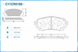 Тормозные колодки передние Low Metallic C11CR0186 C11CR0186 CWORKS