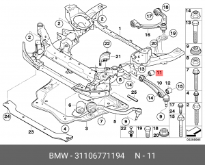 сайлентблок рычага зад. внутр.!\ BMW E70/E71 07> 31 10 6 771 194 BMW