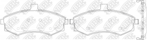 Колодки тормозные HYUNDAI Elantra (00-),Matrix (01-) KIA Cerato (03-) передние ( PN0788 NIBK
