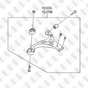 Рычаг подвески передний нижний правый HYUNDAI Elantra/i30 06-KIA Cee'd 07- FQ105 FQ1050R FIXAR