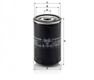 VW TRANSPORTER T2 1.9-2.1 >92 W71912 MANN FILTER