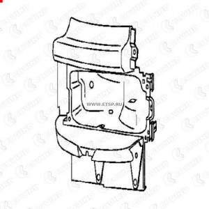 корпус фары! правый\ Scania R.114/124/144, P.94/114/124 144154 COVIND