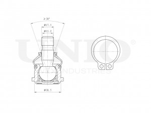 Опора шаровая передняя нижняя SSP-20126 UNIO
