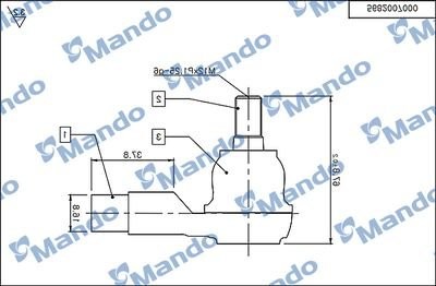 Наконечник рулевой тяги KIA Picanto (04-) левый/правый (1шт.) MANDO DSA020509 MANDO
