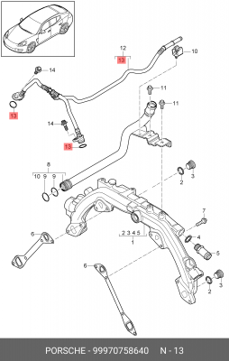 99970758640 Кольцо уплотнительное 99970758640 PORSCHE